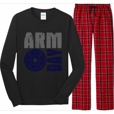 Arm Day Bicep And Tricep Gym Rat Great Gift Long Sleeve Pajama Set