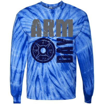 Arm Day Bicep And Tricep Gym Rat Great Gift Tie-Dye Long Sleeve Shirt