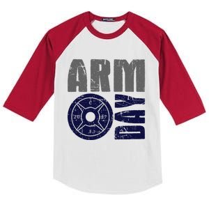 Arm Day Bicep And Tricep Gym Rat Great Gift Kids Colorblock Raglan Jersey