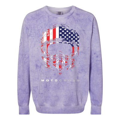 American Dirt Bike Motocross Apparel Motocross Dirt Bike Colorblast Crewneck Sweatshirt