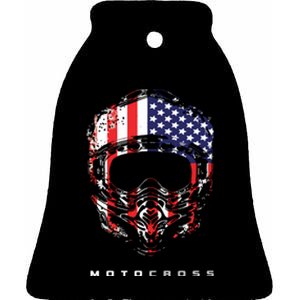 American Dirt Bike Motocross Apparel Motocross Dirt Bike Ceramic Bell Ornament