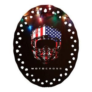 American Dirt Bike Motocross Apparel Motocross Dirt Bike Ceramic Oval Ornament