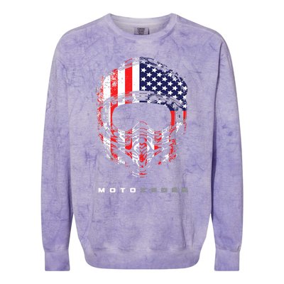 American Dirt Bike Motocross Motocross Dirt Bike Colorblast Crewneck Sweatshirt