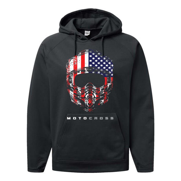 American Dirt Bike Motocross Motocross Dirt Bike Performance Fleece Hoodie