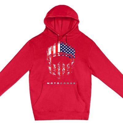 American Dirt Bike Motocross Motocross Dirt Bike Premium Pullover Hoodie