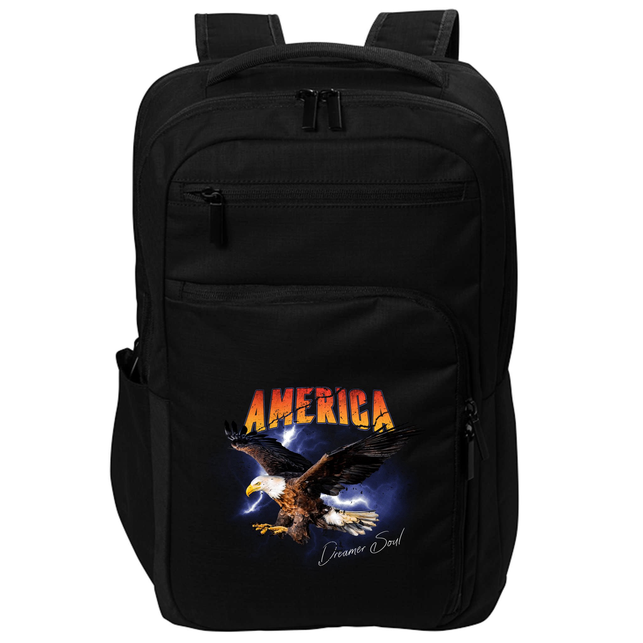 American Dreamer Bald Eagle In Action Impact Tech Backpack