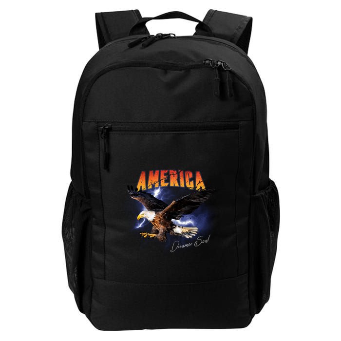 American Dreamer Bald Eagle In Action Backpack