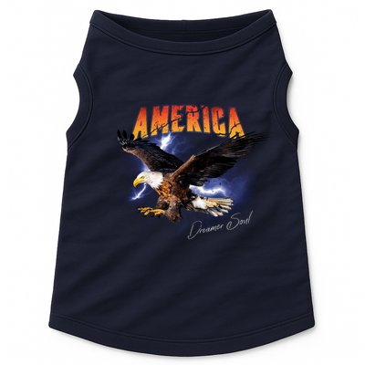American Dreamer Bald Eagle In Action Doggie Tank