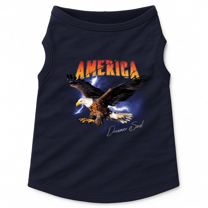 American Dreamer Bald Eagle In Action Doggie Tank