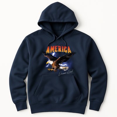 American Dreamer Bald Eagle In Action Hoodie