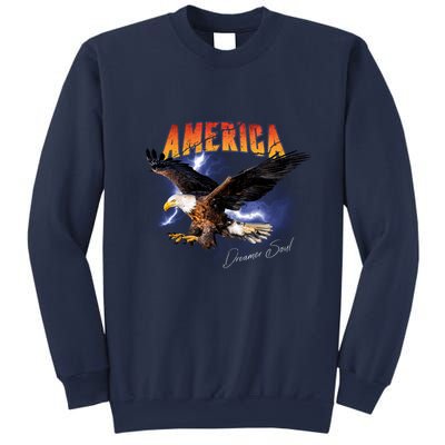 American Dreamer Bald Eagle In Action Sweatshirt