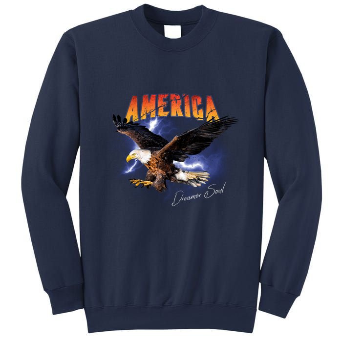 American Dreamer Bald Eagle In Action Sweatshirt