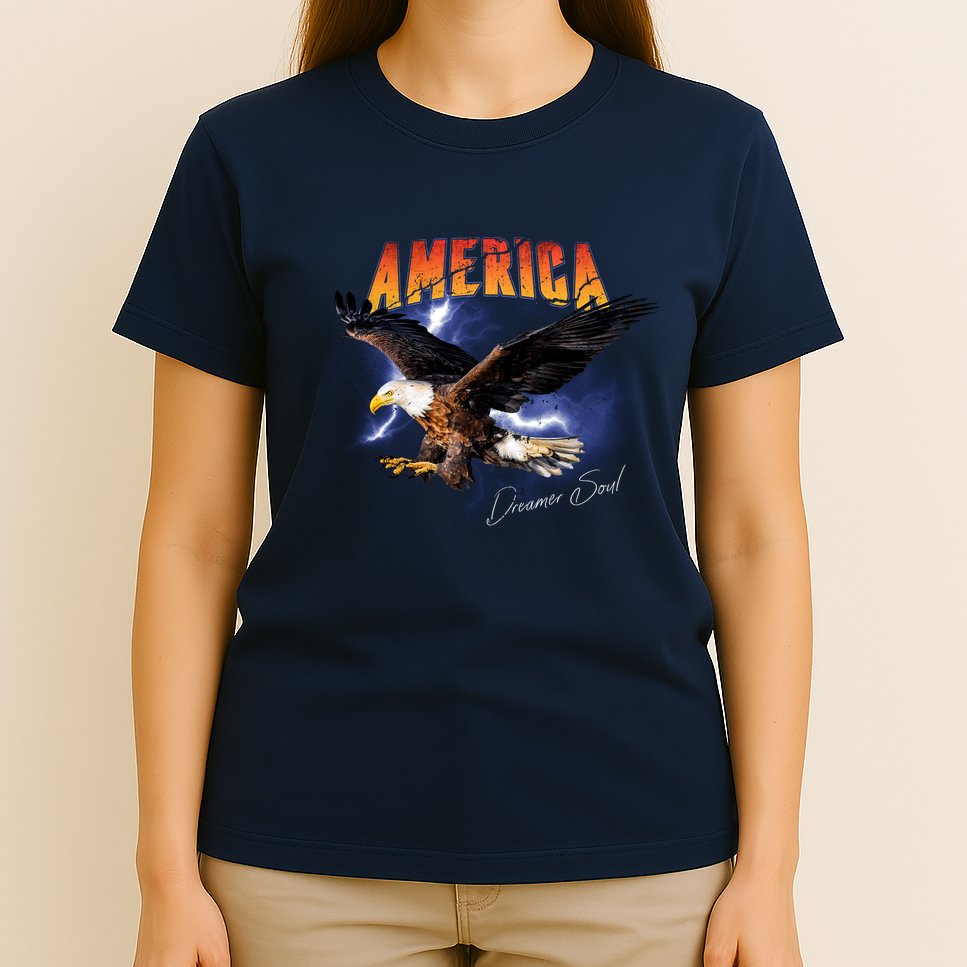 American Dreamer Bald Eagle In Action T-Shirt