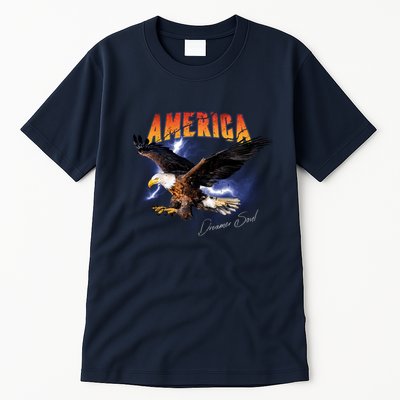 American Dreamer Bald Eagle In Action Tall T-Shirt