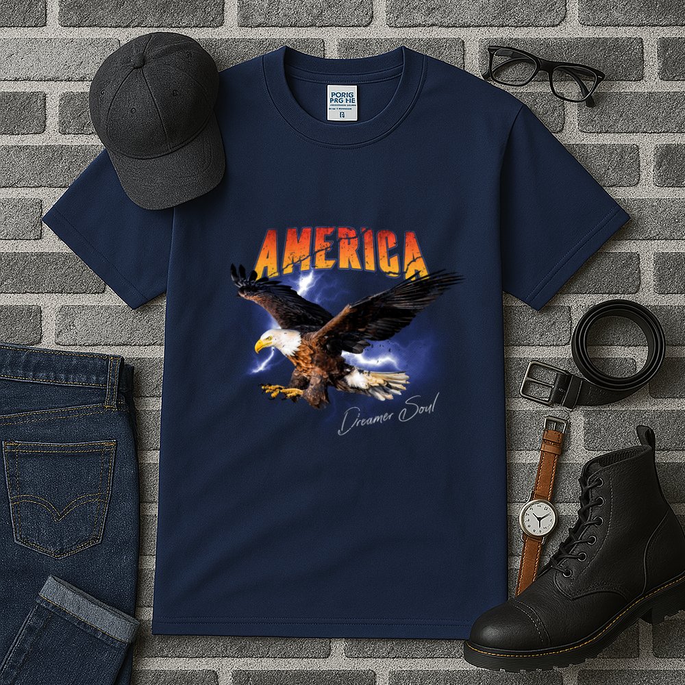 American Dreamer Bald Eagle In Action Tall T-Shirt