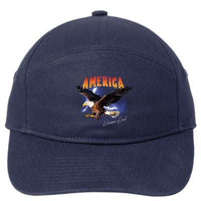 American Dreamer Bald Eagle In Action 7-Panel Snapback Hat