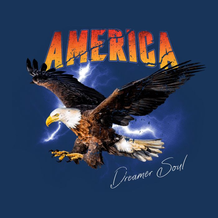 American Dreamer Bald Eagle In Action Ladies Essential Flowy Tank