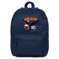 American Dreamer Bald Eagle In Action 16 in Basic Backpack