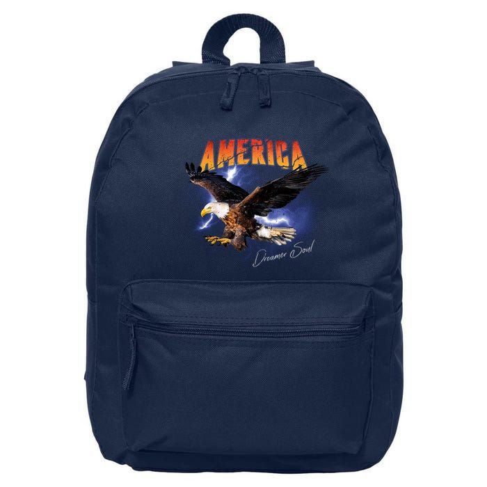 American Dreamer Bald Eagle In Action 16 in Basic Backpack