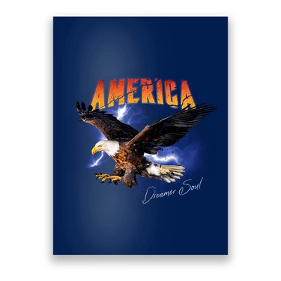 American Dreamer Bald Eagle In Action Poster
