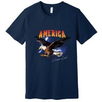American Dreamer Bald Eagle In Action Premium T-Shirt