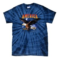 American Dreamer Bald Eagle In Action Tie-Dye T-Shirt