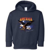 American Dreamer Bald Eagle In Action Toddler Hoodie