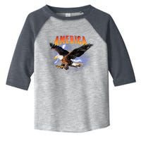 American Dreamer Bald Eagle In Action Toddler Fine Jersey T-Shirt