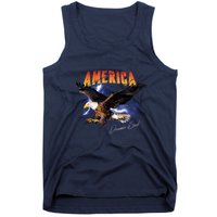 American Dreamer Bald Eagle In Action Tank Top