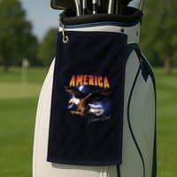 American Dreamer Bald Eagle In Action Golf Towel