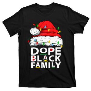 African Dope Black Family Afro Team Santa Matching Christmas T-Shirt