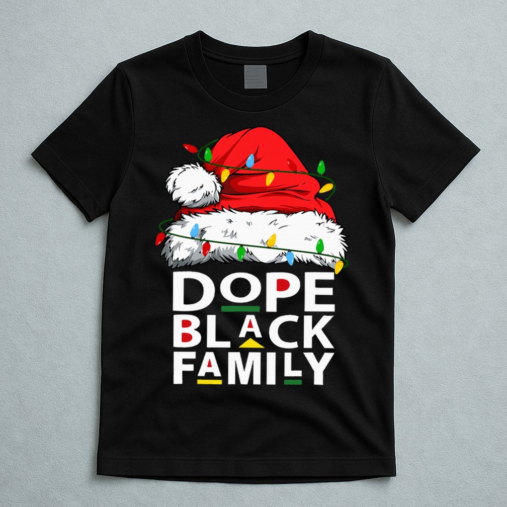 African Dope Black Family Afro Team Santa Matching Christmas T-Shirt