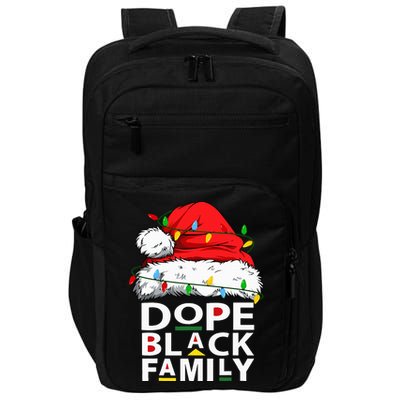 African Dope Black Family Afro Team Santa Matching Christmas Impact Tech Backpack
