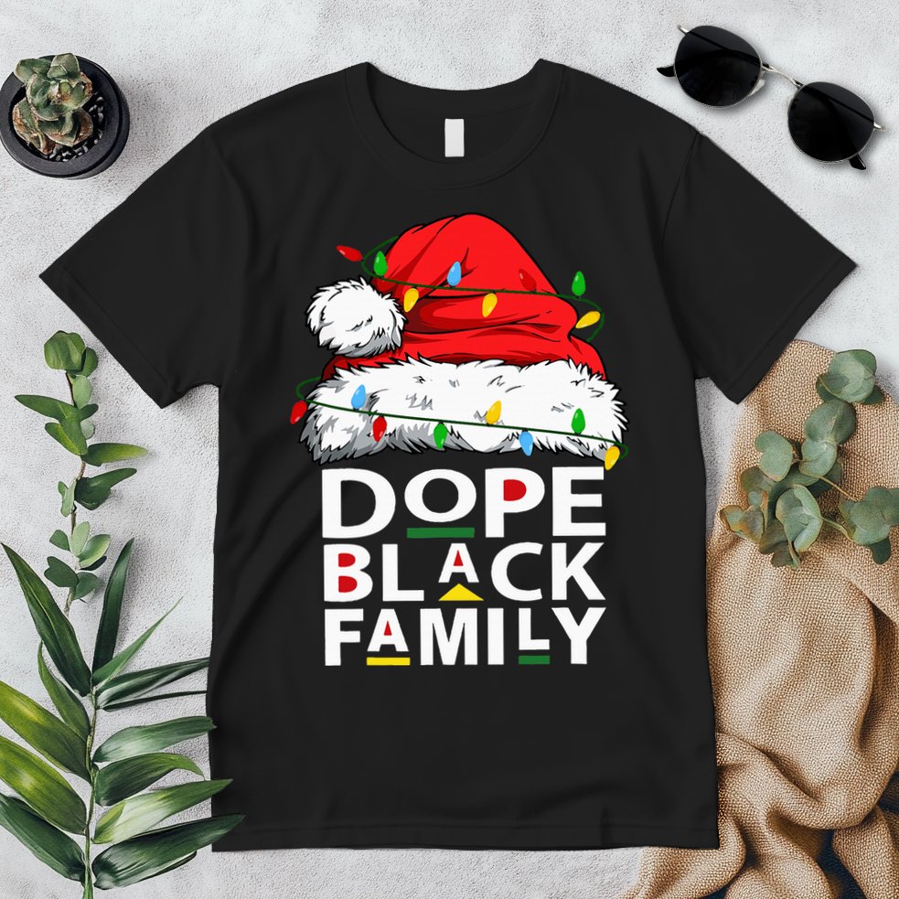 African Dope Black Family Afro Team Santa Matching Christmas Premium T-Shirt