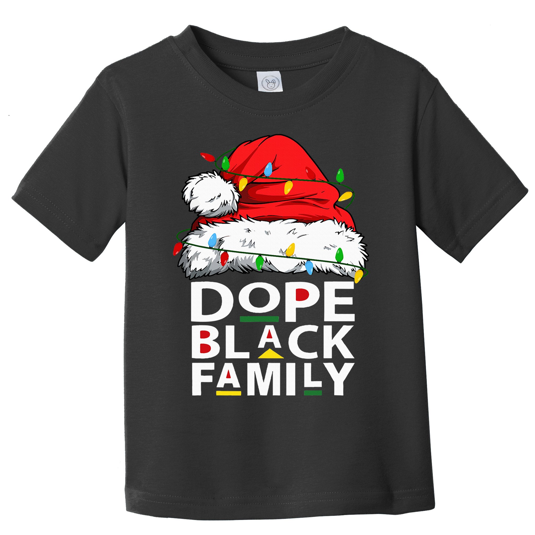 African Dope Black Family Afro Team Santa Matching Christmas Toddler T-Shirt