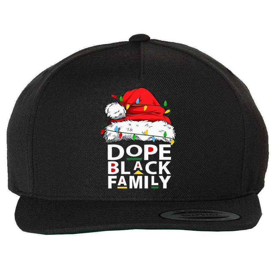 African Dope Black Family Afro Team Santa Matching Christmas Wool Snapback Cap