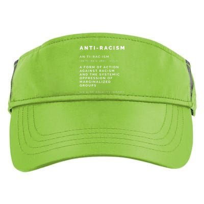 AntiRacism Definition || BLM, Civil Rights, Equality Tank Top Adult Drive Performance Visor