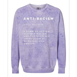 AntiRacism Definition || BLM, Civil Rights, Equality Tank Top Colorblast Crewneck Sweatshirt