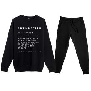 AntiRacism Definition || BLM, Civil Rights, Equality Tank Top Premium Crewneck Sweatsuit Set