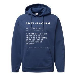 AntiRacism Definition || BLM, Civil Rights, Equality Tank Top Performance Fleece Hoodie