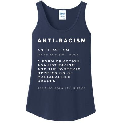 AntiRacism Definition || BLM, Civil Rights, Equality Tank Top Ladies Essential Tank