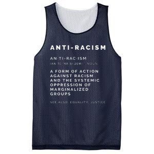 AntiRacism Definition || BLM, Civil Rights, Equality Tank Top Mesh Reversible Basketball Jersey Tank