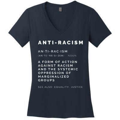 AntiRacism Definition || BLM, Civil Rights, Equality Tank Top Women's V-Neck T-Shirt