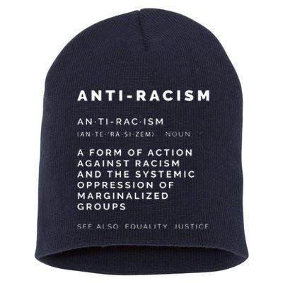 AntiRacism Definition || BLM, Civil Rights, Equality Tank Top Short Acrylic Beanie