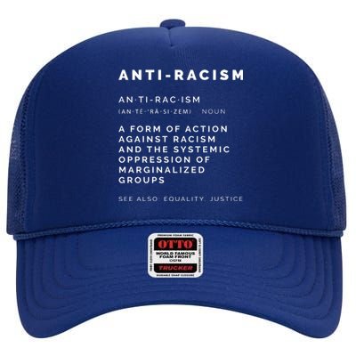 AntiRacism Definition || BLM, Civil Rights, Equality Tank Top High Crown Mesh Back Trucker Hat