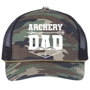 Archery Dad Bow And Arrow Father's Day Archer Great Gift Retro Rope Trucker Hat Cap