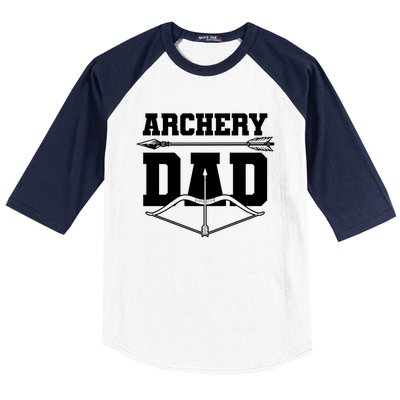 Archery Dad Bow And Arrow Father's Day Archer Great Gift Baseball Sleeve Shirt