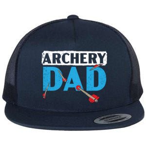 Archery Dad Bow Arrow Shooting Sport Archer Fathers Day Gift Flat Bill Trucker Hat