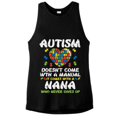 Autism Doesnt Come With Manual Nana Awareness Grandma Ladies PosiCharge Tri-Blend Wicking Tank