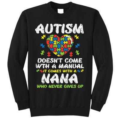 Autism Doesnt Come With Manual Nana Awareness Grandma Sweatshirt